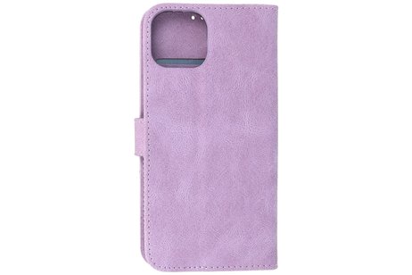 BAOHU Hoesje Geschikt voor iPhone 13 Mini - Hoesje Book Case Telefoonhoesje - Paars