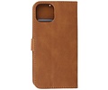 BAOHU Hoesje Geschikt voor iPhone 13 Mini - Hoesje Book Case Telefoonhoesje - Bruin