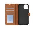 BAOHU Hoesje Geschikt voor iPhone 13 Mini - Hoesje Book Case Telefoonhoesje - Bruin