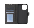 BAOHU Hoesje Geschikt voor iPhone 13 Pro - Hoesje Book Case Telefoonhoesje - Zwart