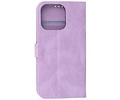 BAOHU Hoesje Geschikt voor iPhone 13 Pro - Hoesje Book Case Telefoonhoesje - Paars