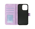 BAOHU Hoesje Geschikt voor iPhone 13 Pro - Hoesje Book Case Telefoonhoesje - Paars