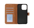 BAOHU Hoesje Geschikt voor iPhone 13 Pro - Hoesje Book Case Telefoonhoesje - Bruin