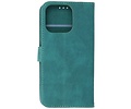 iPhone 13 Pro Hoesje Book Case Telefoonhoesje Donker Groen