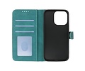 BAOHU Hoesje Geschikt voor iPhone 13 Pro - Hoesje Book Case Telefoonhoesje - Donker Groen