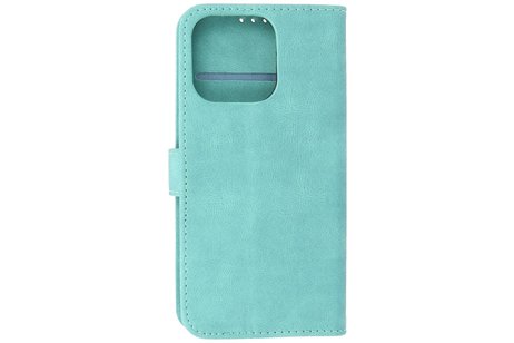 iPhone 13 Pro Hoesje Book Case Telefoonhoesje Turquoise