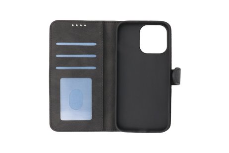 BAOHU Hoesje Geschikt voor iPhone 13 Pro Max - Hoesje Book Case Telefoonhoesje - Zwart