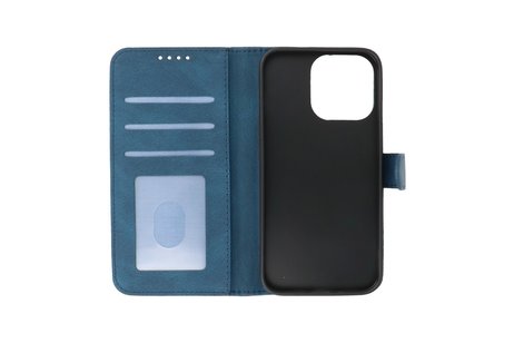 BAOHU Hoesje Geschikt voor iPhone 13 Pro Max - Hoesje Book Case Telefoonhoesje - Blauw