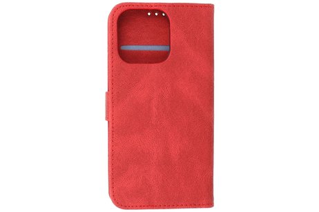 BAOHU Hoesje Geschikt voor iPhone 13 Pro Max - Hoesje Book Case Telefoonhoesje - Rood