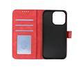 BAOHU Hoesje Geschikt voor iPhone 13 Pro Max - Hoesje Book Case Telefoonhoesje - Rood