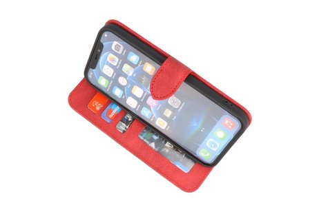 iPhone 13 Pro Max Hoesje Book Case Telefoonhoesje Rood