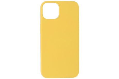 BAOHU Hoesje Geschikt voor de iPhone 13 Mini - Fashion Color Backcover Telefoonhoesje - Geel