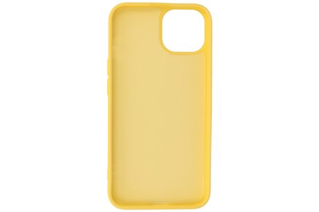 Hoesje Geschikt voor de iPhone 13 Mini - Fashion Color Backcover Telefoonhoesje - Geel