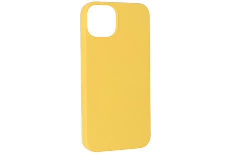 Hoesje Geschikt voor de iPhone 13 Mini - Fashion Color Backcover Telefoonhoesje - Geel
