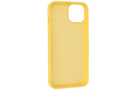 Hoesje Geschikt voor de iPhone 13 Mini - Fashion Color Backcover Telefoonhoesje - Geel