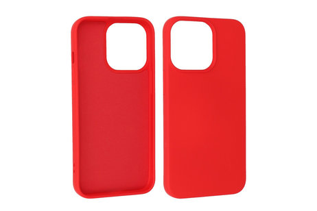 Hoesje Geschikt voor de iPhone 13 Pro - Fashion Color Backcover Telefoonhoesje - Rood