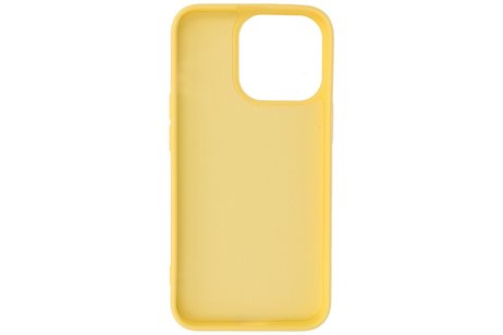 Hoesje Geschikt voor de iPhone 13 Pro - Fashion Color Backcover Telefoonhoesje - Geel