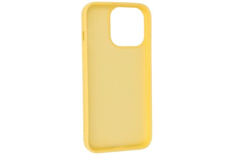 Hoesje Geschikt voor de iPhone 13 Pro - Fashion Color Backcover Telefoonhoesje - Geel