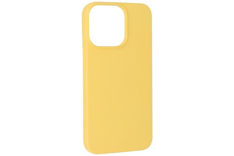 Hoesje Geschikt voor de iPhone 13 Pro - Fashion Color Backcover Telefoonhoesje - Geel