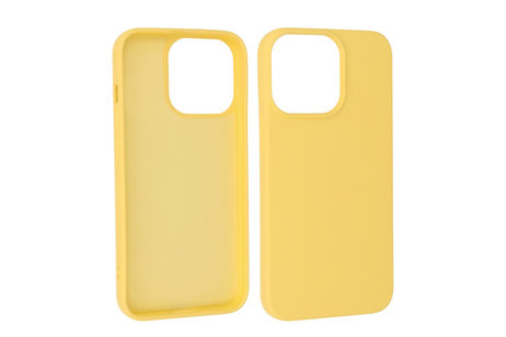 Hoesje Geschikt voor de iPhone 13 Pro - Fashion Color Backcover Telefoonhoesje - Geel