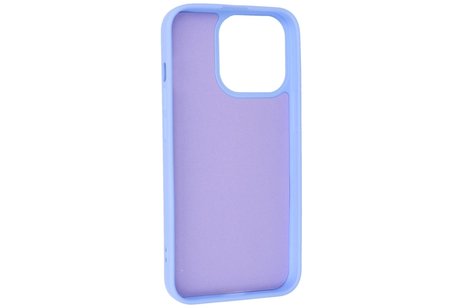 Hoesje Geschikt voor de iPhone 13 Pro - Fashion Color Backcover Telefoonhoesje - Paars