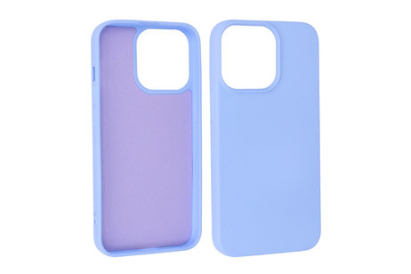 Hoesje Geschikt voor de iPhone 13 Pro - Fashion Color Backcover Telefoonhoesje - Paars