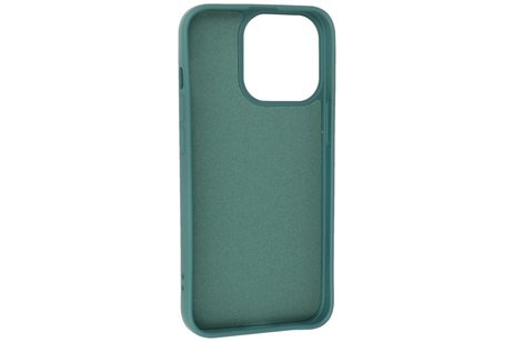 Hoesje Geschikt voor de iPhone 13 Pro - Fashion Color Backcover Telefoonhoesje - Donker Groen