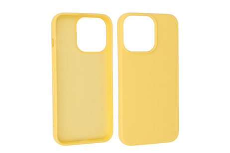 BAOHU Hoesje Geschikt voor de iPhone 13 Pro Max - Fashion Color Backcover Telefoonhoesje - Geel