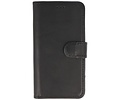 Handmade Lederen Book Case Telefoonhoesje - Wallet Case - Portemonnee Hoesje voor iPhone 13 Mini - Zwart