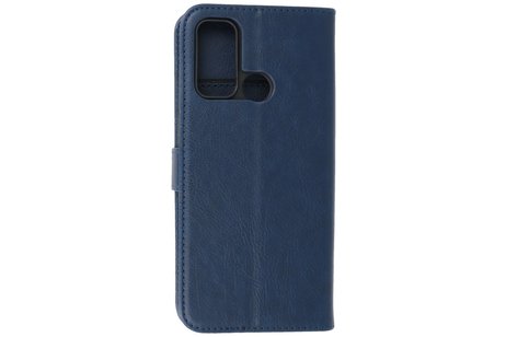 BAOHU Hoesje Geschikt voor Motorola Moto G60 - G40 Fusion - Kaarthouder Book Case Telefoonhoesje - Navy