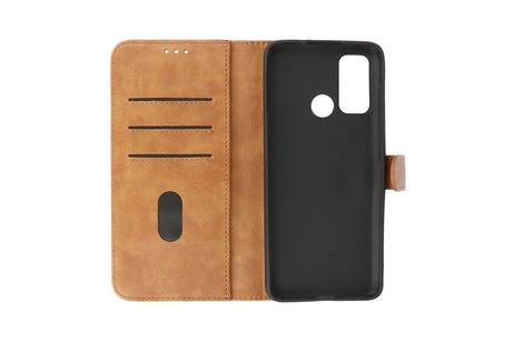 Motorola Moto G60 - G40 Fusion Hoesje Book Case Telefoonhoesje Bruin