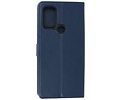 BAOHU Hoesje Geschikt voor Motorola Moto G60s - Kaarthouder Book Case Telefoonhoesje - Navy