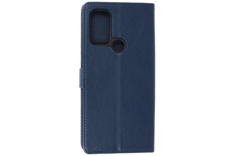 BAOHU Hoesje Geschikt voor Motorola Moto G60s - Kaarthouder Book Case Telefoonhoesje - Navy