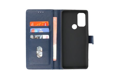BAOHU Hoesje Geschikt voor Motorola Moto G60s - Kaarthouder Book Case Telefoonhoesje - Navy