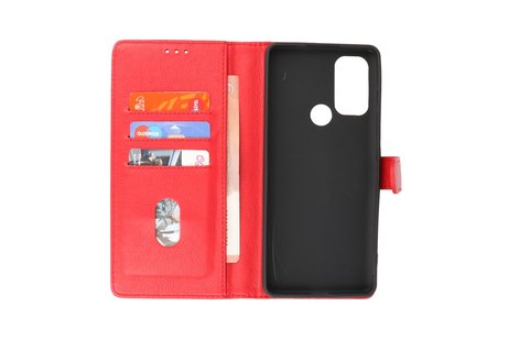 BAOHU Hoesje Geschikt voor Motorola Moto G60s - Kaarthouder Book Case Telefoonhoesje - Rood
