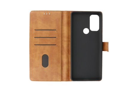 BAOHU Hoesje Geschikt voor Motorola Moto G60s - Kaarthouder Book Case Telefoonhoesje - Bruin