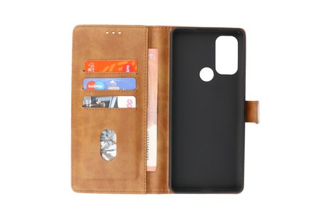 BAOHU Hoesje Geschikt voor Motorola Moto G60s - Kaarthouder Book Case Telefoonhoesje - Bruin