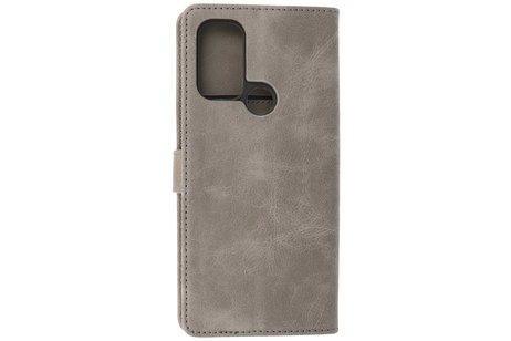 BAOHU Hoesje Geschikt voor Motorola Moto G60s - Kaarthouder Book Case Telefoonhoesje - Grijs