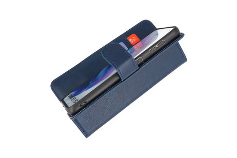 BAOHU Hoesje Geschikt voor de Samsung Galaxy S20 Plus - Kaarthouder Book Case Telefoonhoesje - Navy