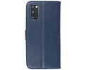 Hoesje Geschikt voor de Samsung Galaxy S20 - Kaarthouder Book Case Telefoonhoesje - Navy