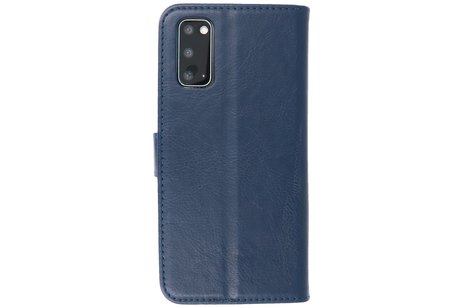 Hoesje Geschikt voor de Samsung Galaxy S20 - Kaarthouder Book Case Telefoonhoesje - Navy