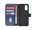 BAOHU Hoesje Geschikt voor de Samsung Galaxy S20 - Kaarthouder Book Case Telefoonhoesje - Navy