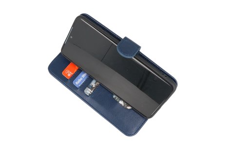 BAOHU Hoesje Geschikt voor de Samsung Galaxy S20 Plus - Kaarthouder Book Case Telefoonhoesje - Navy