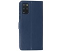 BAOHU Hoesje Geschikt voor de Samsung Galaxy S20 Plus - Kaarthouder Book Case Telefoonhoesje - Navy