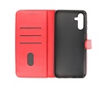 Zakelijke Book Case Telefoonhoesje - Portemonnee Hoesje - Geschikt voor Samsung Galaxy A13 5G - Rood