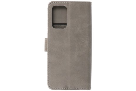 BAOHU Zakelijke Book Case Telefoonhoesje - Portemonnee Hoesje - Geschikt voor Samsung Galaxy A33 5G - Grijs