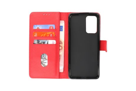 BAOHU Zakelijke Book Case Telefoonhoesje - Portemonnee Hoesje - Geschikt voor Samsung Galaxy A73 5G - Rood