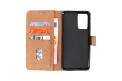 BAOHU Zakelijke Book Case Telefoonhoesje - Portemonnee Hoesje - Geschikt voor Samsung Galaxy A73 5G - Bruin