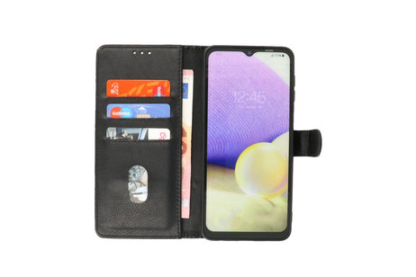 Zakelijke Book Case Telefoonhoesje - Portemonnee Hoesje - Geschikt voor Oppo A95 4G - A74 4G - Zwart