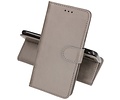 Zakelijke Book Case Telefoonhoesje - Portemonnee Hoesje - Geschikt voor Oppo A95 4G - A74 4G - Grijs